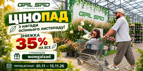 Цінопад до 35% на все в Галсад